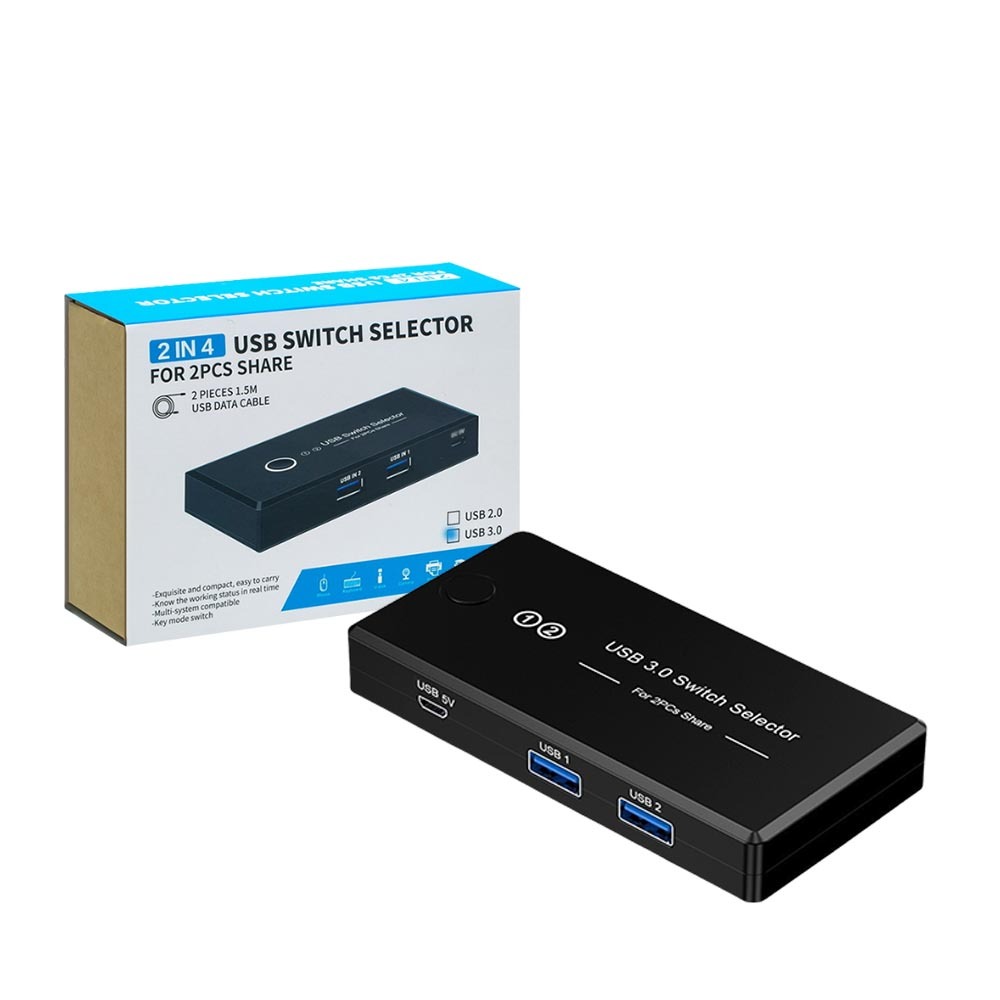 超能玩工 包退0費用●USB 印表機分享器 電腦共享器 二進四出 共享器 多接口分線器 切換器 影印機共享器 打印機-規格圖8