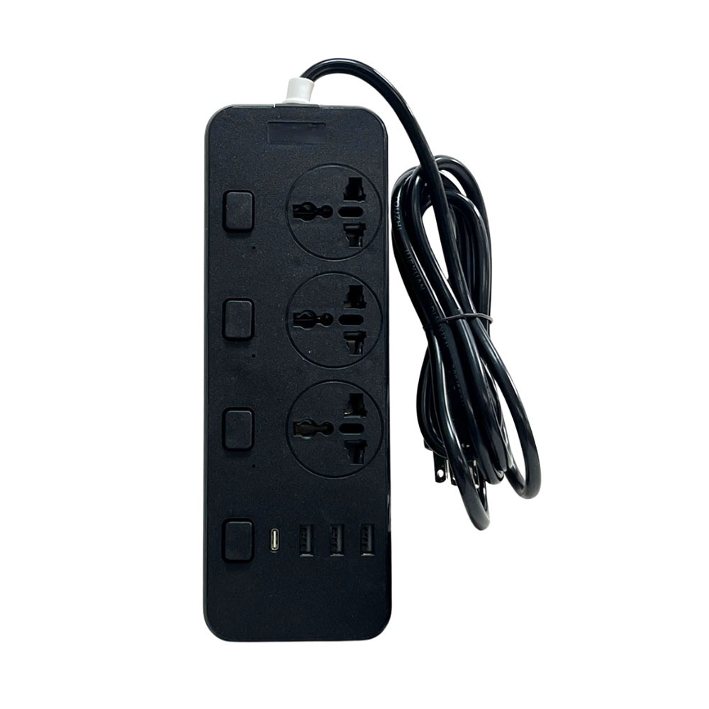 超能玩工 保固1年●多功能usb智能延長線插座 立式延長線插座 4獨立開關 3通用插孔 3USB 二插臺規美規插頭-規格圖9