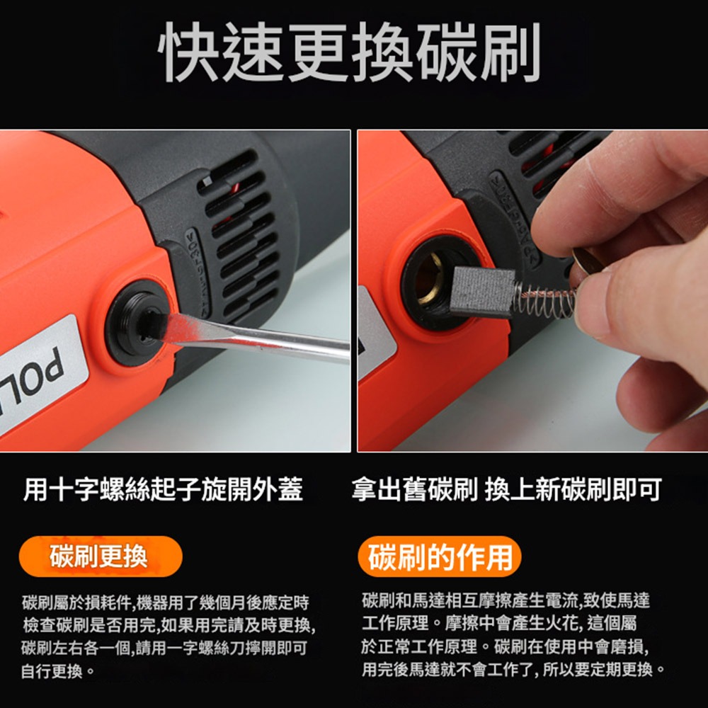 超能玩工 保固一年●多功能拉絲機 110v 拉絲機 金屬 木材 拉絲 除鏽 大滾輪 拉絲輪 大功率拉絲機 電動工具-細節圖7