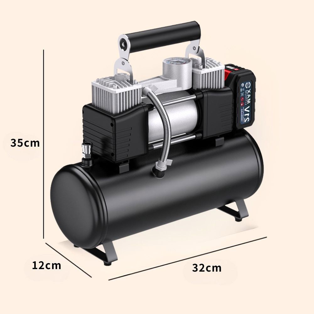 超能玩工 保固1年●21V充電式空壓機 6L 空壓機 空氣壓縮機 手提空壓機 充氣泵 打氣機 電動工具 現貨-細節圖3