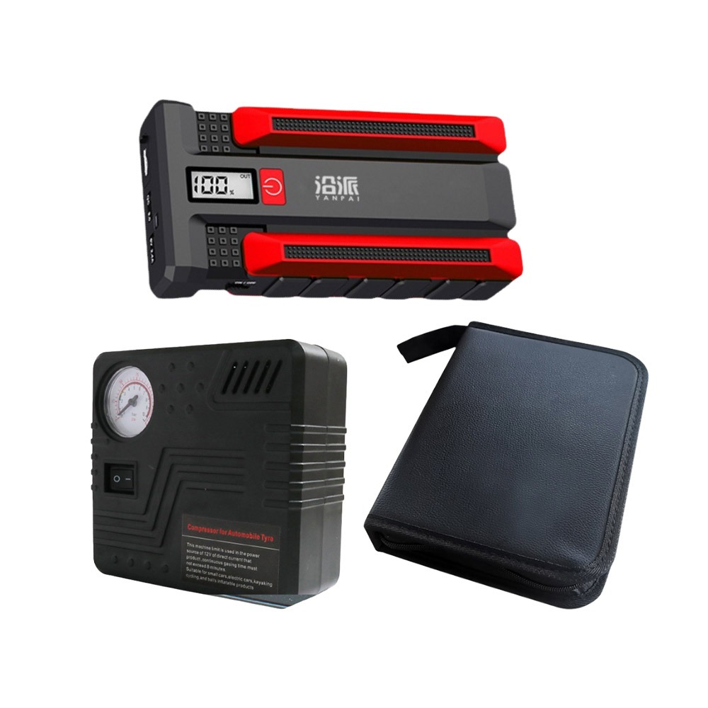 超能玩工 保固一年●電霸 救車行動電源 汽車行動電源 行動電源打氣機 輪胎打氣 汽車電源收納包 汽車百貨 台灣出貨-細節圖2