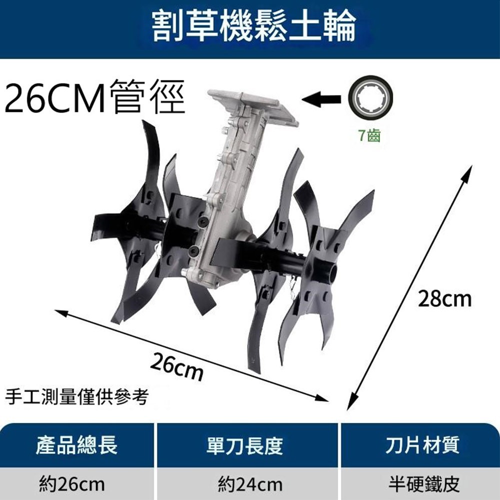 超能玩工 包退0費用●小型鬆土機 除草輪 鬆土輪 深耕輪 開溝輪 割草機 翻土機 開溝器 小牛 台灣現貨-規格圖8