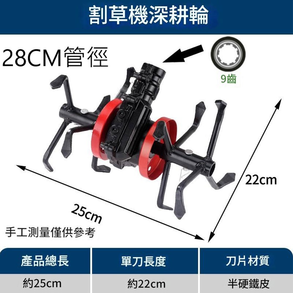 新-六爪深耕輪28x9齒