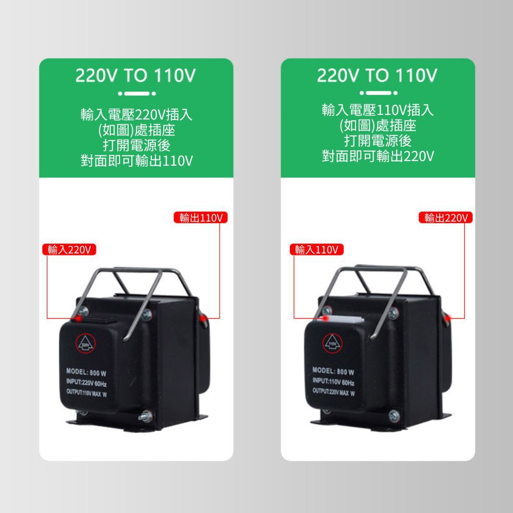 超能玩工 保固一年●雙向升降變壓器 110V轉220V 互轉 雙向變壓器 升降變壓 升壓器 降壓器 台灣現貨-細節圖7