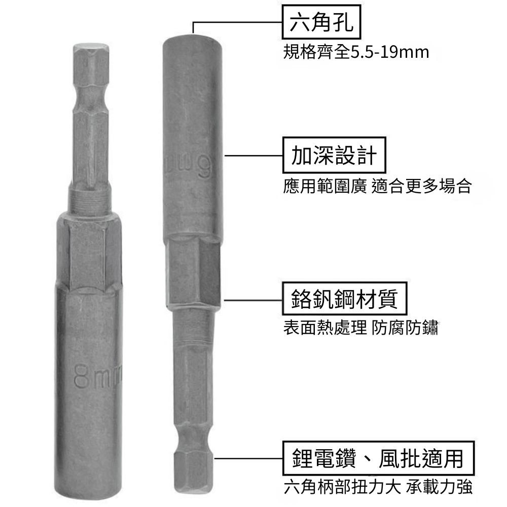 超能玩工 包退0費用●電鑽六角加深套筒頭15件組 加深套筒套裝 電鑽六角風批套筒頭 套筒頭 台灣現貨-細節圖7
