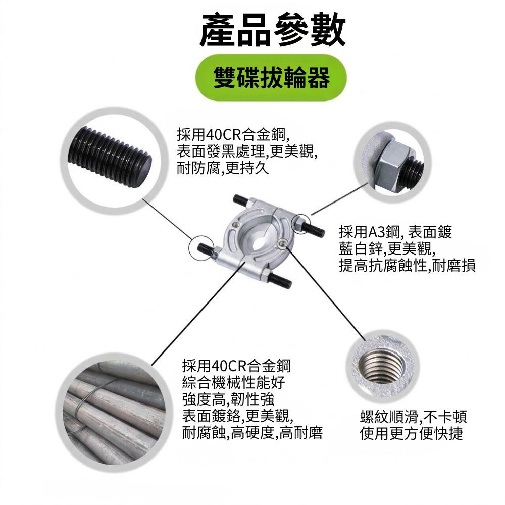 超能玩工 包退0費用●培林拆卸器 專業級兩盤拉碼套組 軸承拔卸器 軸承拉拔器 齒輪拆卸器 內拔器 汽修工具 台灣現貨-細節圖6