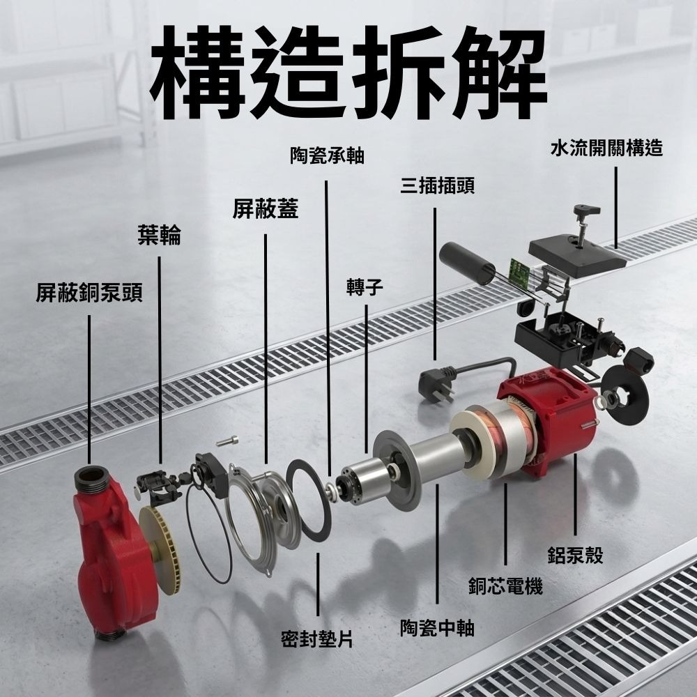 超能玩工 保固一年●110V全自動增壓泵 熱水器加壓泵 冷熱水增壓幫浦 強力增壓 增壓泵 加壓馬達 台灣現貨-細節圖5