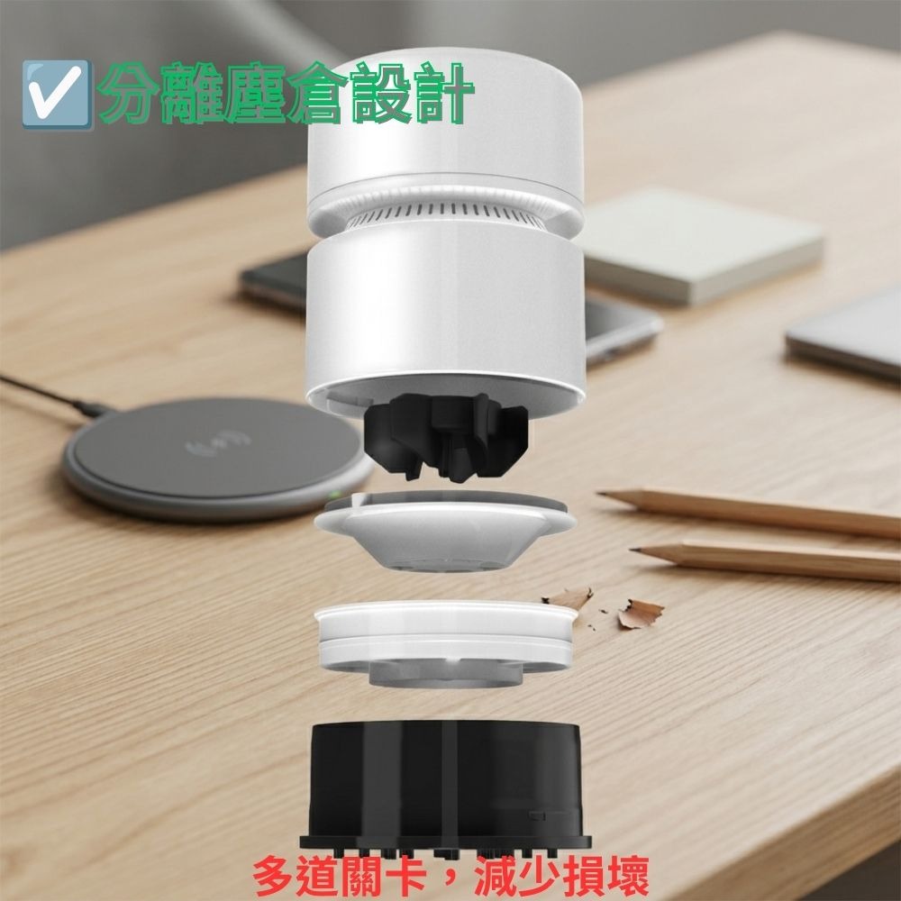 超能玩工 包退0費用●桌面吸塵器 迷你吸塵器 桌上吸塵器 無線吸塵器 掌上型吸塵器 清理鍵盤 橡皮擦屑 桌面清潔 現貨-細節圖5