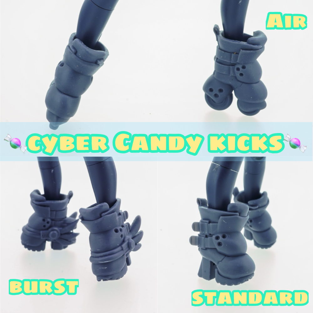 【【ブーツ】サイバーキャンディキックスシリーズ　黒-規格圖1