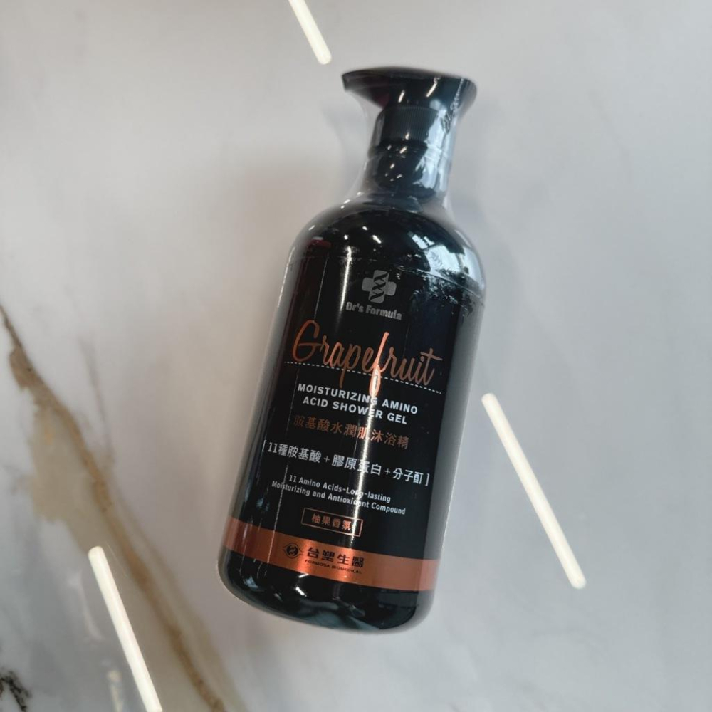 現貨✔【台塑生醫 Dr’s Formula】胺基酸清爽肌-雪皂香氛、柚果香氛/岩礦清爽肌琥珀魅香/冰川水丰潤肌沐浴乳-細節圖3