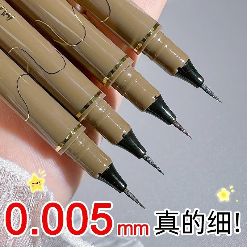 ❤️德妮DERNI❤️台灣現貨❤️眼線筆 眼線液筆 極細眼線筆 防水眼線筆眼線液筆極細速乾防水持久不暈染棕色0.005m-細節圖4