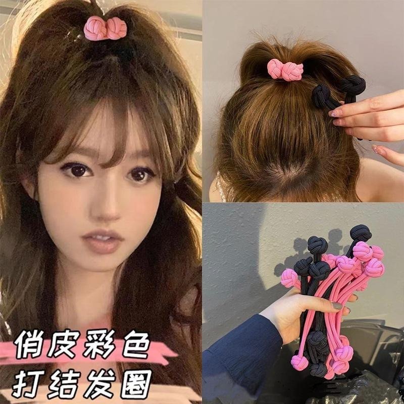 ❤️台灣現貨❤️不傷發扎頭繩女髮圈高馬尾固定神器新款髮飾高彈性耐用橡皮筋-細節圖3