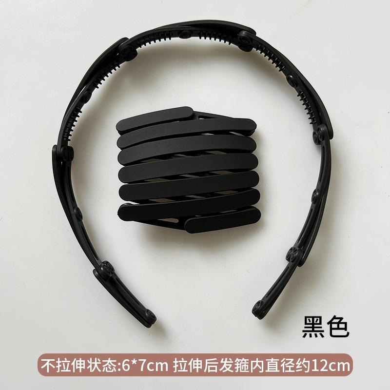 ❤️台灣現貨❤️可伸縮摺疊髮箍 便攜髮箍 口袋髮箍 折疊髮箍 洗臉神器 伸縮折疊隨身髮帶 髮飾 髮圈 簡約髮箍 霧面-細節圖5