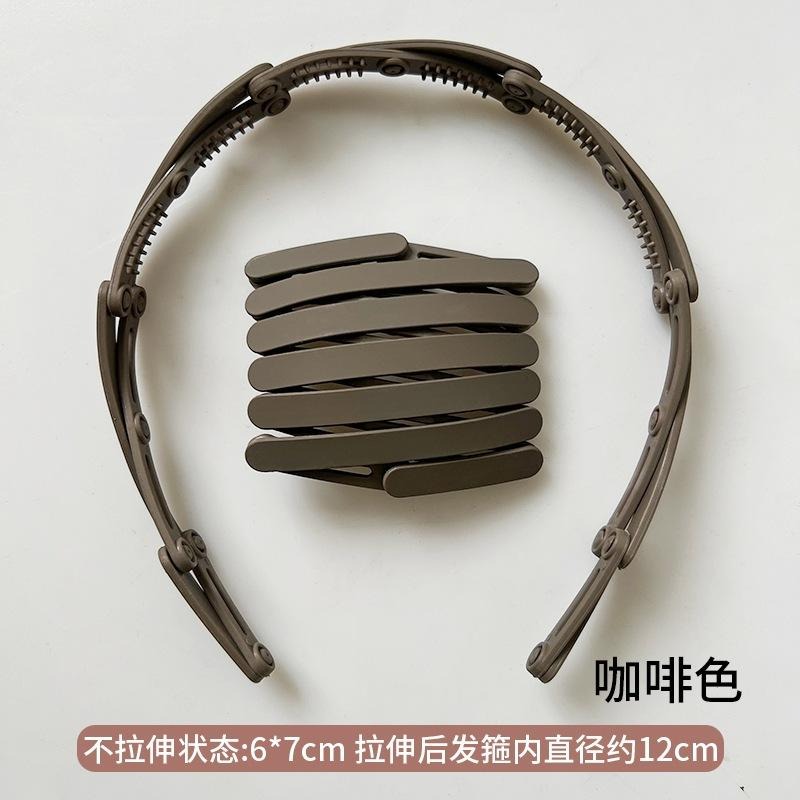 ❤️台灣現貨❤️可伸縮摺疊髮箍 便攜髮箍 口袋髮箍 折疊髮箍 洗臉神器 伸縮折疊隨身髮帶 髮飾 髮圈 簡約髮箍 霧面-細節圖7