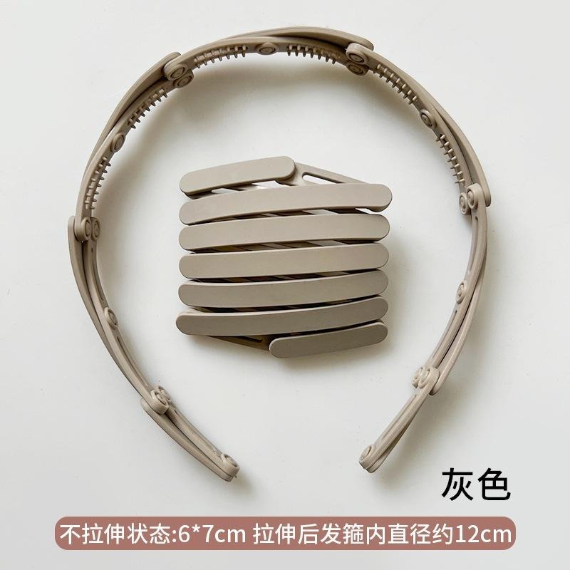 ❤️台灣現貨❤️可伸縮摺疊髮箍 便攜髮箍 口袋髮箍 折疊髮箍 洗臉神器 伸縮折疊隨身髮帶 髮飾 髮圈 簡約髮箍 霧面-細節圖8