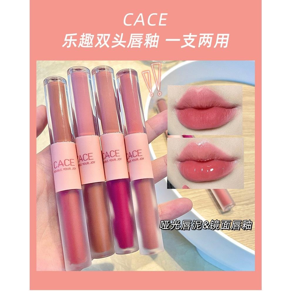 ❤️德妮DERNI❤️台灣現貨❤️唇釉 口紅 雙頭唇釉 絲絨啞光唇釉光唇釉 雙頭唇釉絲絨啞光顯白學生款水光鏡面CACE-細節圖7