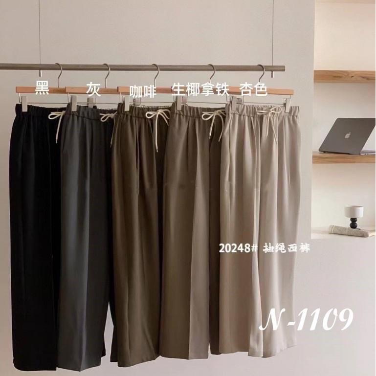 N-1109 𝓢𝓱𝓸𝓹 現貨🏷韓版質感抽繩西裝褲-細節圖2