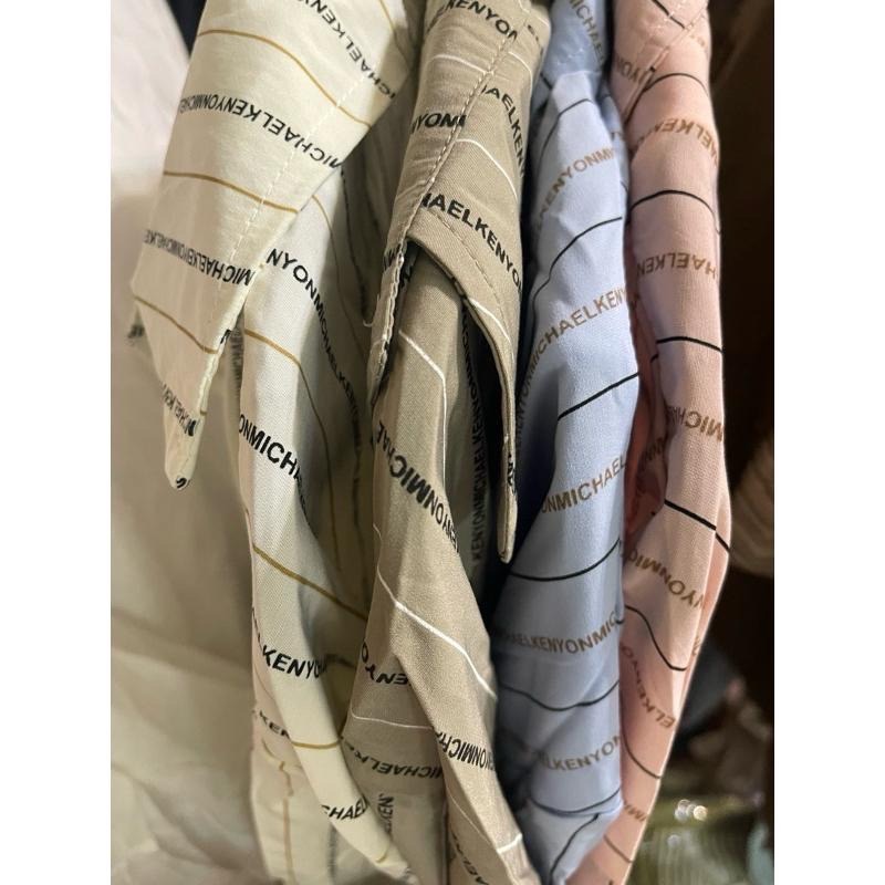 N-1109 𝓢𝓱𝓸𝓹 現貨🏷字母造型條紋襯衫+不規則短版背心兩件套-細節圖9