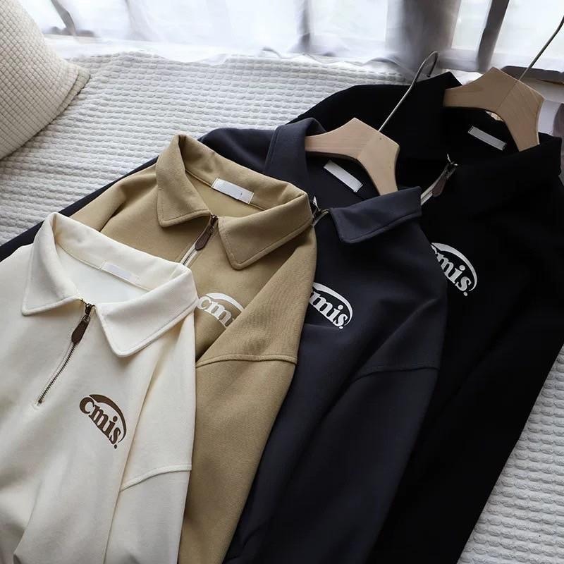 N-1109 𝓢𝓱𝓸𝓹 現貨🏷 Cmis拉鍊印花polo領衛長袖上衣-細節圖4