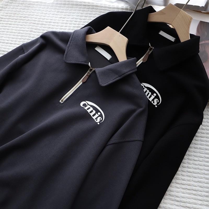 N-1109 𝓢𝓱𝓸𝓹 現貨🏷 Cmis拉鍊印花polo領衛長袖上衣-細節圖6
