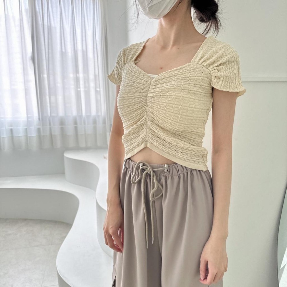 N-1109 𝓢𝓱𝓸𝓹 現貨🏷寬肩針織背心上衣-細節圖3