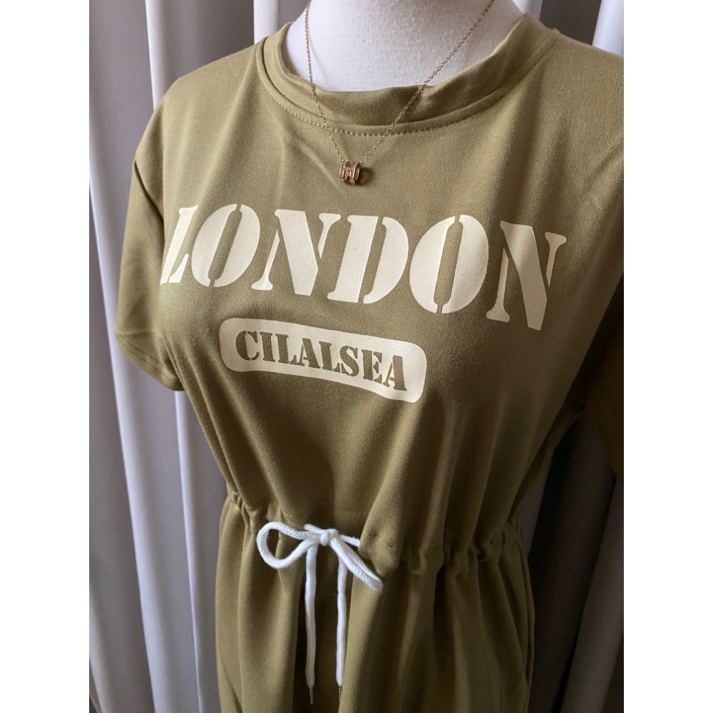 N-1109 shop 現貨🏷️休閒抽繩臉書洋裝-細節圖3