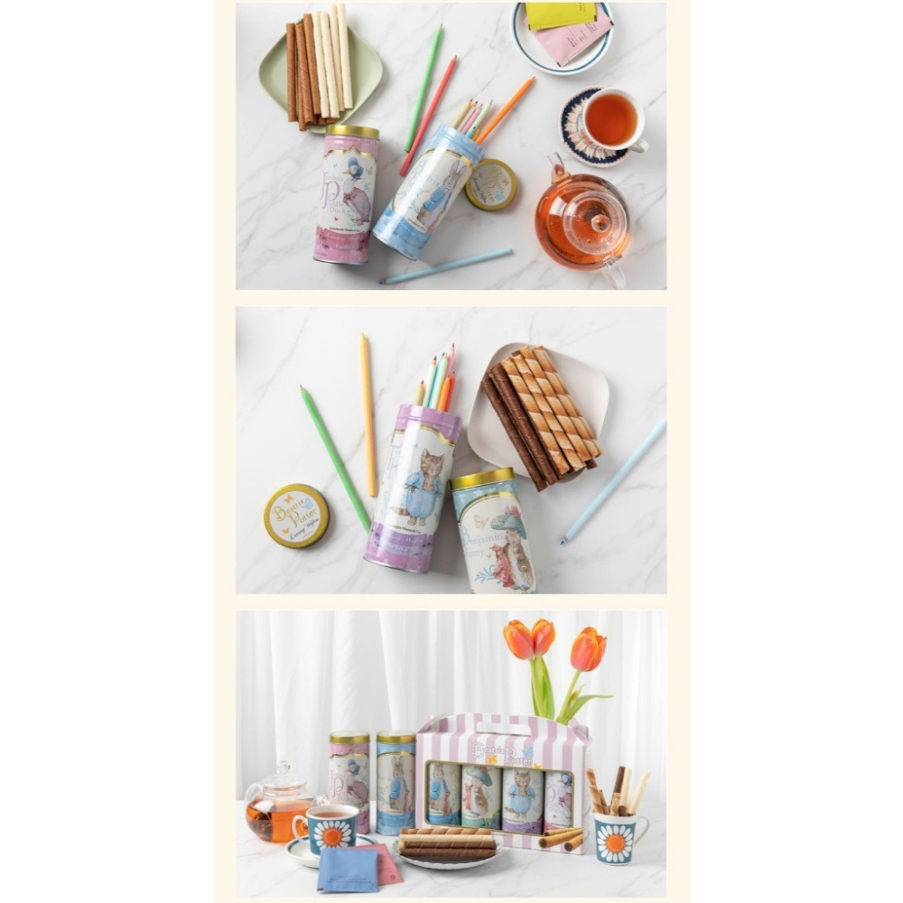 PETER RABBIT比得兔 威化 捲心酥 禮盒 捲心酥 威化酥 巧克力 香草 卡布奇諾 進口零食 韓國餅乾 禮盒-細節圖3