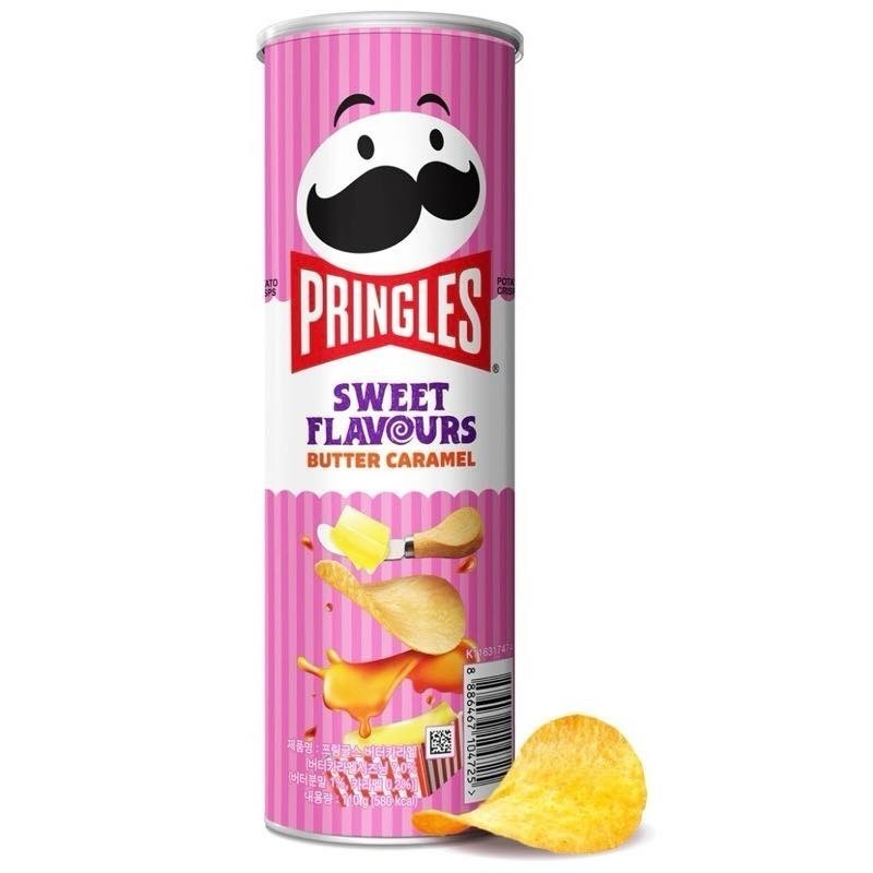 PRINGLES 品客洋芋片 🌟 奶油焦糖口味110g 韓國限定 韓國餅乾 韓國洋芋片-細節圖3