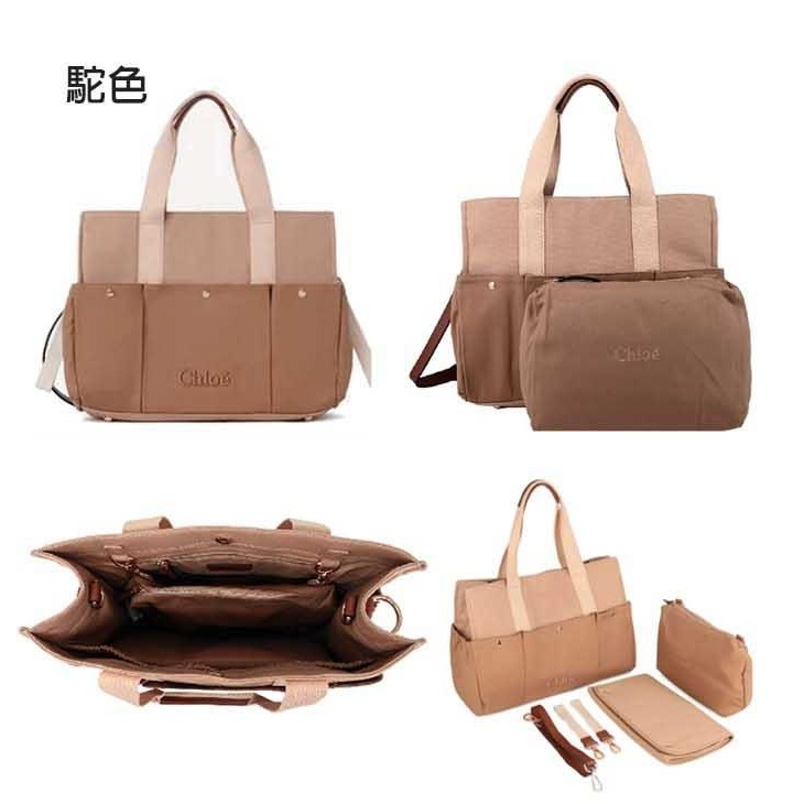 【Chloé】Chloe 經典品牌LOGO帆布手提/肩背包(任選) Chloe肩背包 Chloe手提包 Chloe經典包-細節圖4