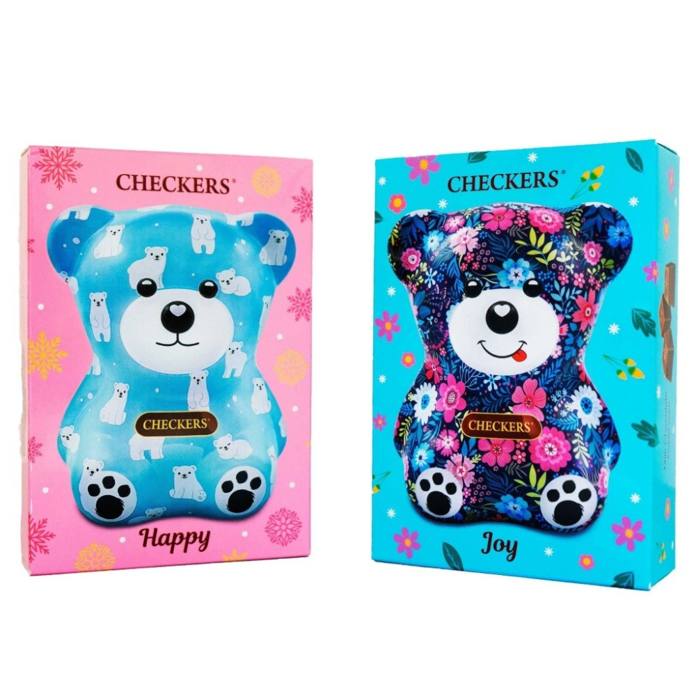 馬來西亞 Alfredo白儷人 Checkers 花藝小熊/藍色北極熊牛奶可可 牛奶巧克力 小熊巧克力 馬來西亞巧克力-細節圖2
