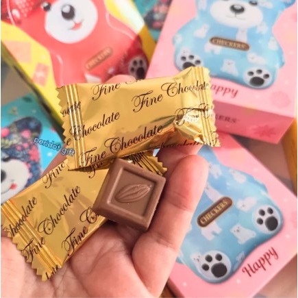 馬來西亞 Alfredo白儷人 Checkers 花藝小熊/藍色北極熊牛奶可可 牛奶巧克力 小熊巧克力 馬來西亞巧克力-細節圖3