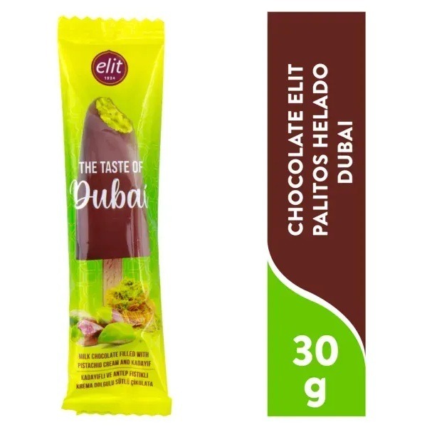 土耳其Elit巧克力 杜拜瘋開心果夾心牛奶巧克力棒 杜拜開心果巧克力 杜拜巧克力 夾心巧克力 異國巧克力 歐洲巧克力-細節圖2