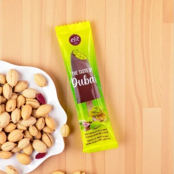 土耳其Elit巧克力 杜拜瘋開心果夾心牛奶巧克力棒 杜拜開心果巧克力 杜拜巧克力 夾心巧克力 異國巧克力 歐洲巧克力-細節圖5