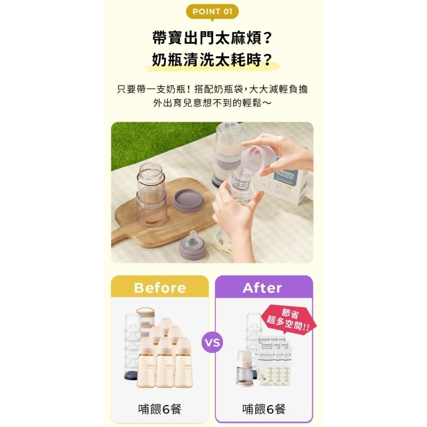 韓國MOTHER-K 精粹Ecozen伸縮拋棄式奶瓶【吃5餐組】-細節圖4