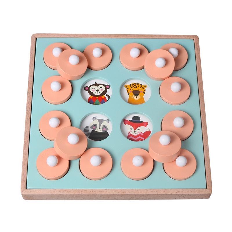 現貨《童玩繪本樂》商檢合格 記憶棋 配對遊戲 木質遊戲 記憶遊戲 桌遊 記憶訓練 右腦開發 木質記憶遊戲 交換禮物-細節圖2