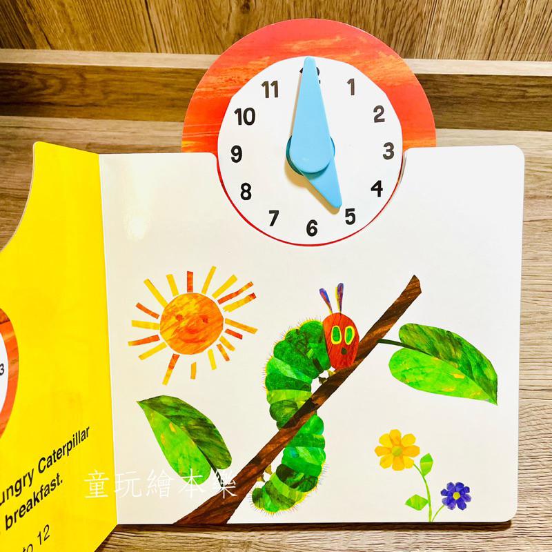 現貨《童玩繪本樂》BSMI檢驗合格 WHAT’S THE TIME ERIC CARLE 好餓的毛毛蟲 時鐘書 艾瑞卡爾-細節圖2