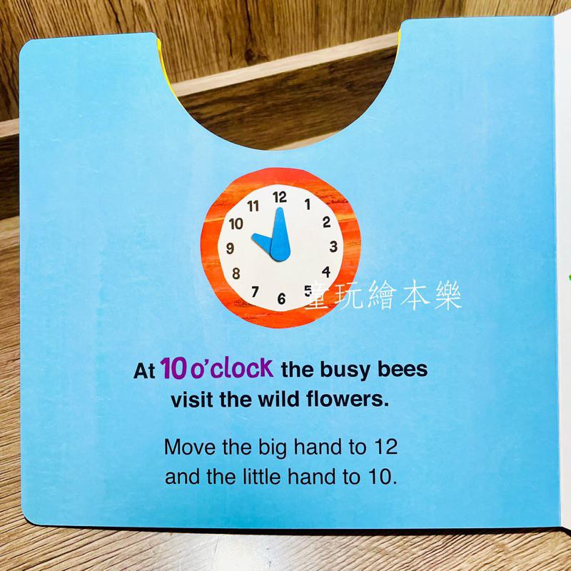 現貨《童玩繪本樂》BSMI檢驗合格 WHAT’S THE TIME ERIC CARLE 好餓的毛毛蟲 時鐘書 艾瑞卡爾-細節圖3