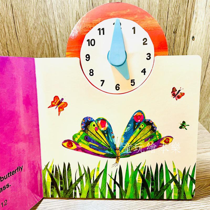 現貨《童玩繪本樂》BSMI檢驗合格 WHAT’S THE TIME ERIC CARLE 好餓的毛毛蟲 時鐘書 艾瑞卡爾-細節圖4