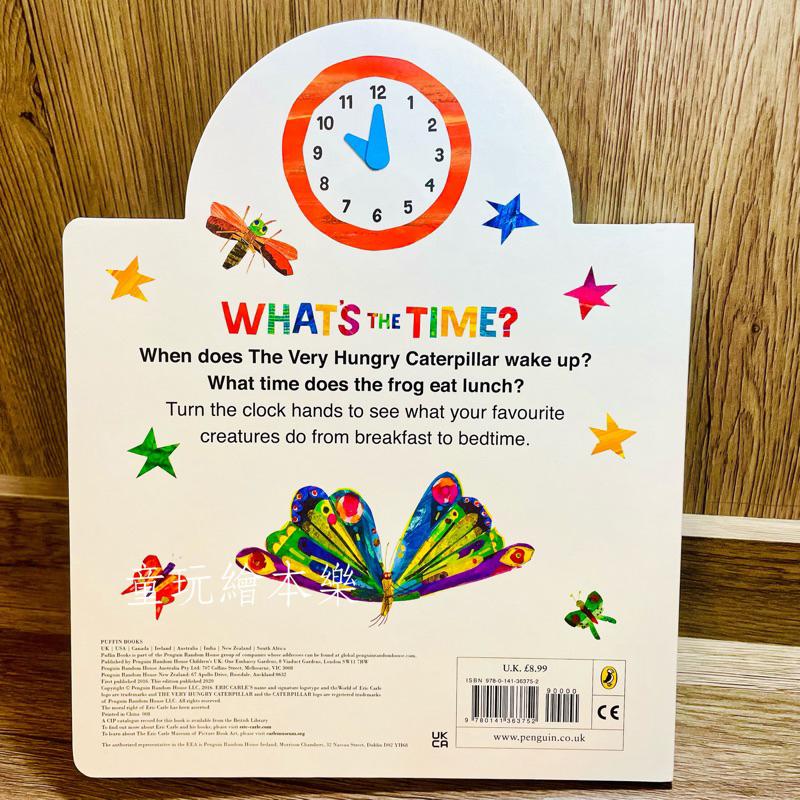 現貨《童玩繪本樂》BSMI檢驗合格 WHAT’S THE TIME ERIC CARLE 好餓的毛毛蟲 時鐘書 艾瑞卡爾-細節圖6