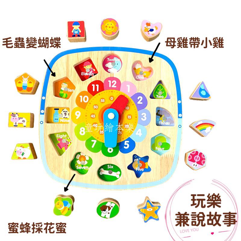 現貨《童玩繪本樂》BSMI檢驗合格 時鐘形狀拼板 磁性 時鐘積木 形狀拼板 形狀認知-細節圖4