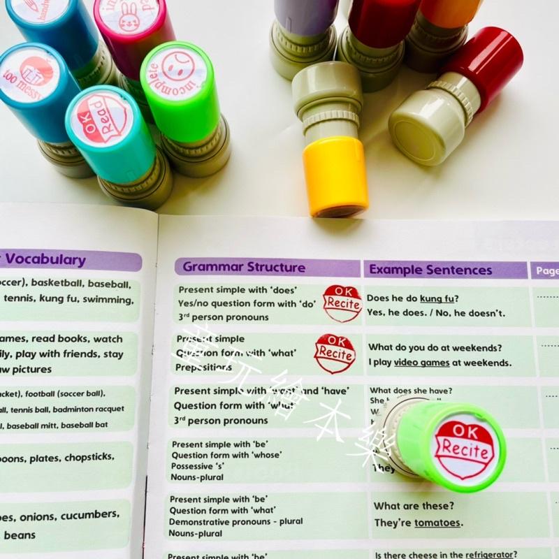 現貨《童玩繪本樂》教學連續章 光敏印章 連續章 教學印章 TEACHER STAMPS 英語教學 教師章 獎勵章 獎點卡-細節圖5