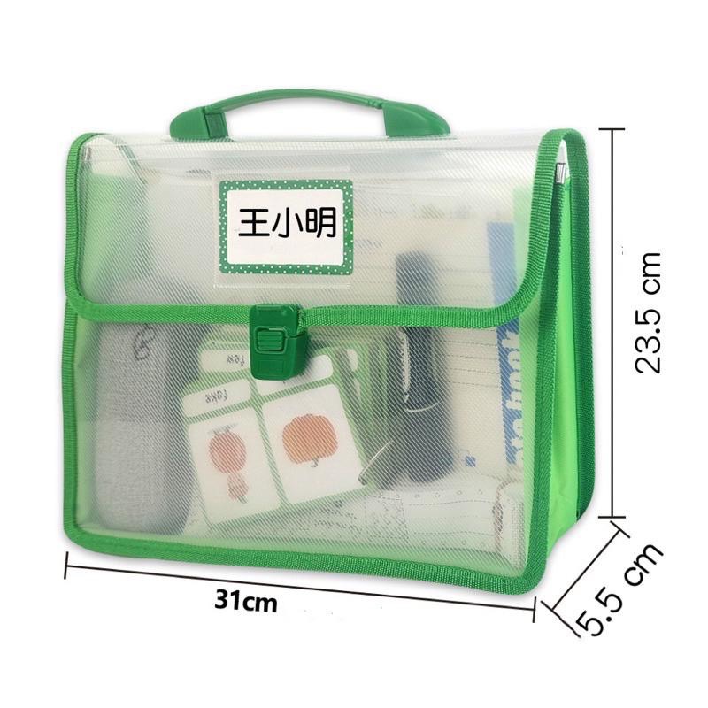 現貨《童玩繪本樂》收納包 考卷收納袋 美勞包 風琴袋 A4 考卷袋 手提書包 透明文件袋 資料袋 手提資料袋 美術袋-細節圖5