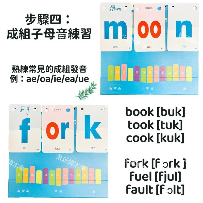 現貨《童玩繪本樂》BSMI檢驗合格 自然發音翻翻卡 PHONICS 自然發音 教學卡 字卡-細節圖6