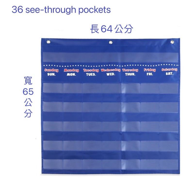 現貨《童玩繪本樂》日期掛袋 英文月曆 月曆掛袋 月曆海報 掛布 日期掛布 英語教學 教學字卡 日期閃卡 月份閃示卡-細節圖4