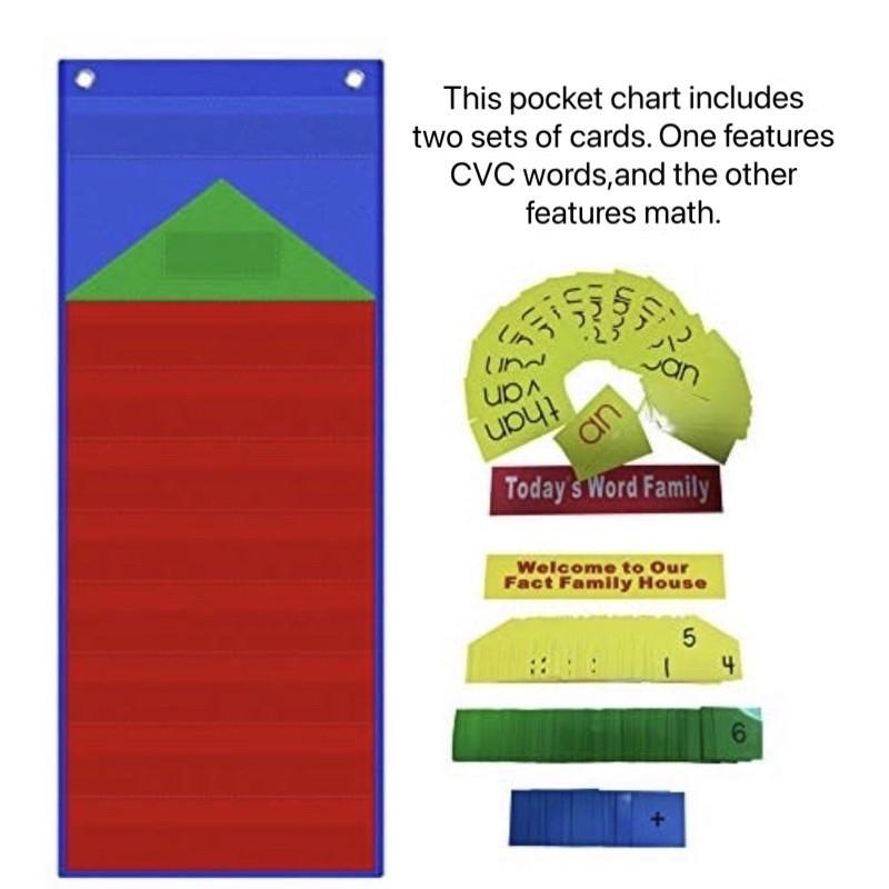 現貨《童玩繪本樂》Today’s word family pocket chart自然拼讀 單字掛袋 教學教具-細節圖4