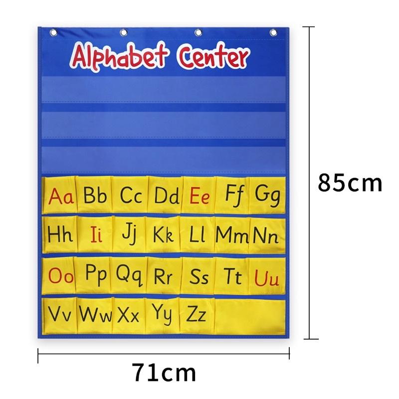 現貨《童玩繪本樂》Pocket chart 字母掛袋 字母佈置 教室佈置 英文掛袋 插卡袋 英文教具 字母教具-細節圖2