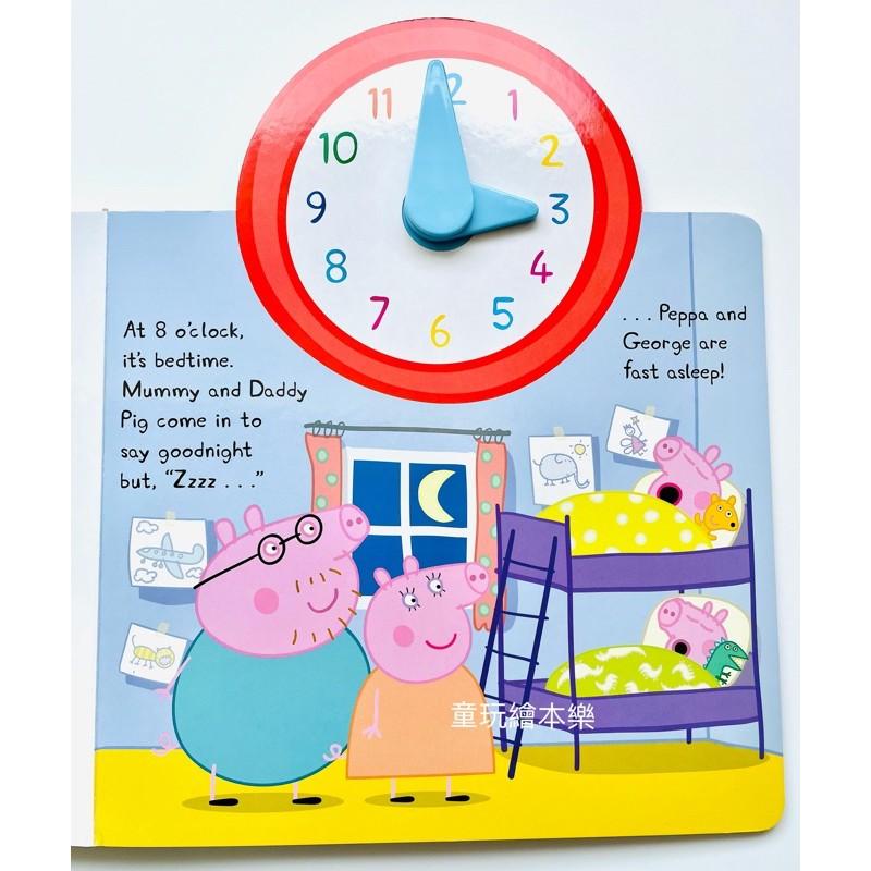 現貨《BSMI商檢合格》Peppa pig’s busy day  時鐘書 時鐘繪本 認識時間 粉紅豬小妹 時間練習-細節圖8