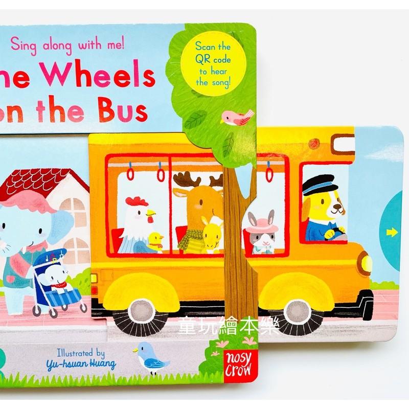 現貨《童玩繪本樂》商檢合格 聽唱玩童謠遊戲書 SING ALONG THE WHEELS ON THE BUS 硬頁推拉-細節圖2