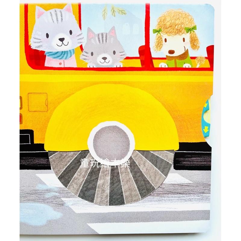 現貨《童玩繪本樂》商檢合格 聽唱玩童謠遊戲書 SING ALONG THE WHEELS ON THE BUS 硬頁推拉-細節圖3