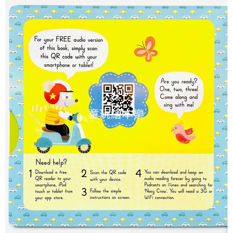 現貨《童玩繪本樂》商檢合格 聽唱玩童謠遊戲書 SING ALONG THE WHEELS ON THE BUS 硬頁推拉-細節圖8